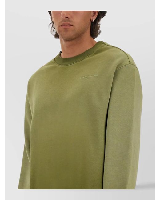 MSGM Blue Cotton Regular-Fit Sweatshirt for men