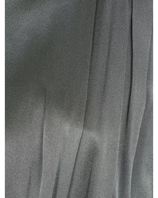 Semicouture Gray Silk Satin Maxi Dress