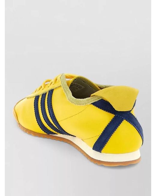 Adidas Originals Yellow Leather Italia 60S Lace-Up Sneakers