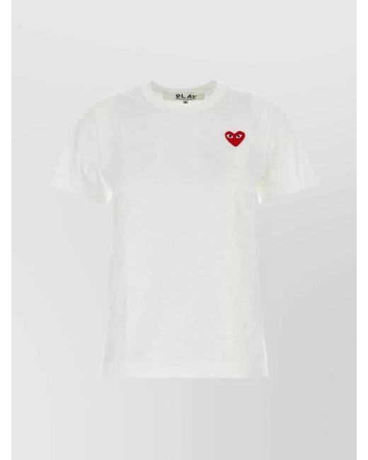 Comme des Garçons White Cotton Logo Patch Short-Sleeve T-Shirt