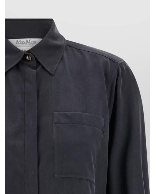 Max Mara Black Silk Shirt
