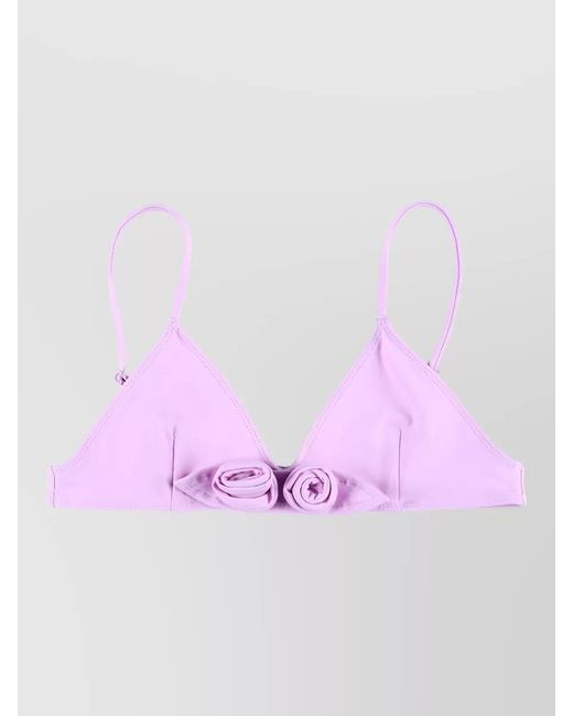 Coperni Purple Printed Bikini Top