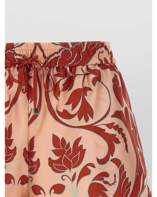 F.R.S For Restless Sleepers Red Lissipa Shorts Floral Pattern Rolled Hem