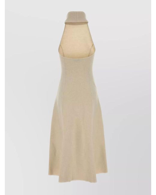 Magda Butrym Natural Cashmere Silk Wool Midi Dress