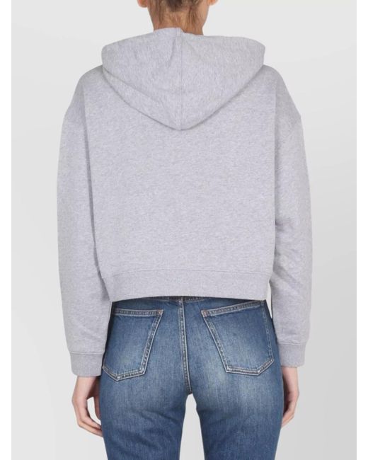 Stella McCartney Blue Cotton Hooded Sweatshirt