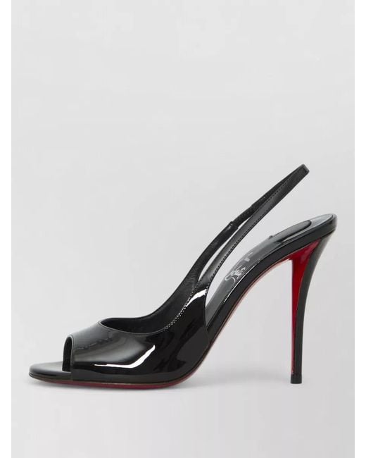 Christian Louboutin Black Sofia Z Slingback Pumps Open Toe