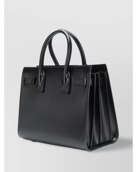 Saint Laurent Black Sac De Jour Baby Leather Shoulder Bag