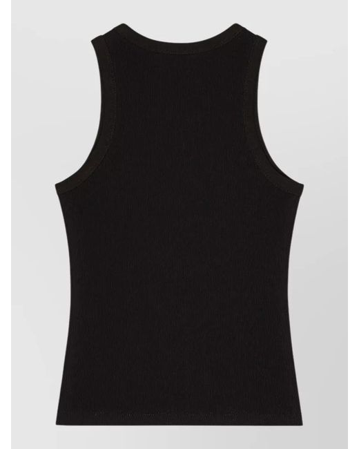 Givenchy Black Ribbed Slim-Fit Logo Tank Top