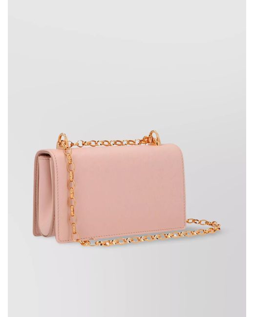 Dolce & Gabbana Pink Dg Girls Lambskin Crossbody Bag