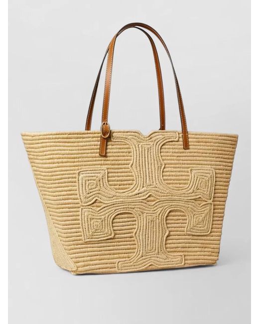 Tory Burch Natural Ella Large Beach Straw Tote Bag