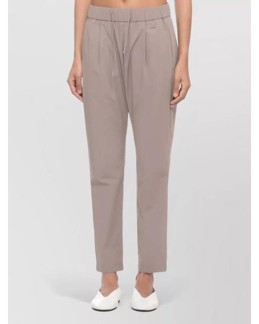 Herno Natural Straight Pants Relaxed Fit Side Slit Pockets