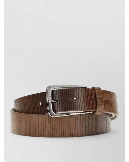 Brunello Cucinelli White Calf Leather Belt