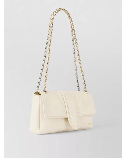 Jacquemus Natural Chain Strap Rectangular Shoulder Bag Clutch