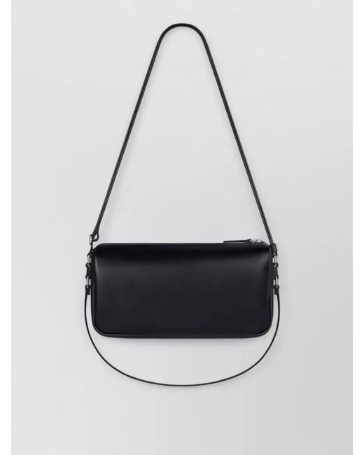 Courreges White Shoulder Bag Rectangular Shape Adjustable Strap