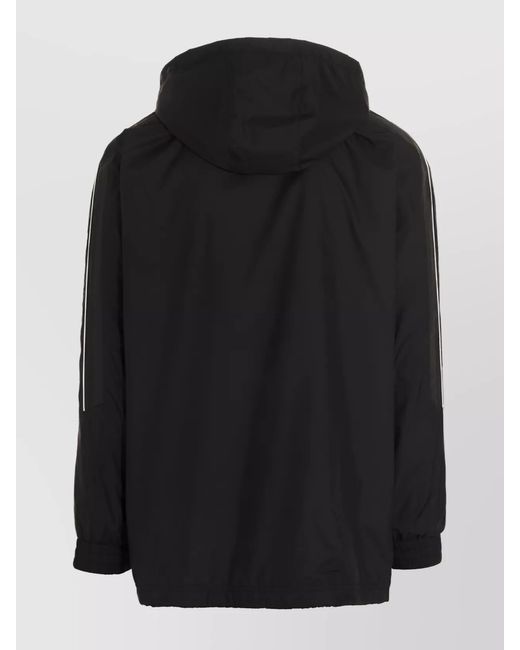Givenchy Black Hooded Jacket With Elasticated Cuffs And Side Pockets for men
