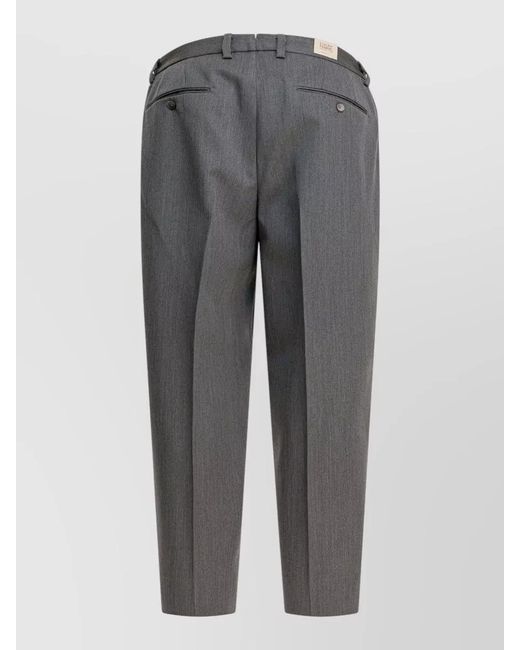 Briglia 1949 Gray Trousers Straight Leg Belt Loops Back Pockets for men