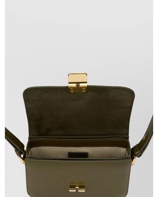 A.P.C. White Grace Leather Shoulder Crossbody Bag