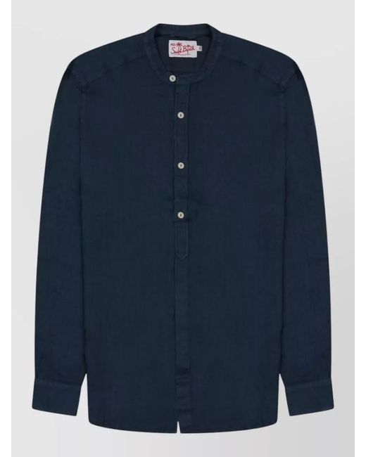 Mc2 Saint Barth Blue Linen Shirt for men