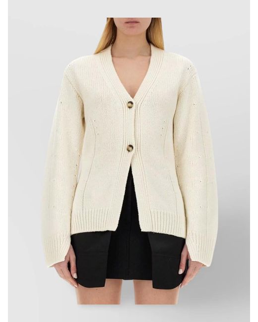 Helmut Lang Black Cashmere Wool Tailored Cardigan