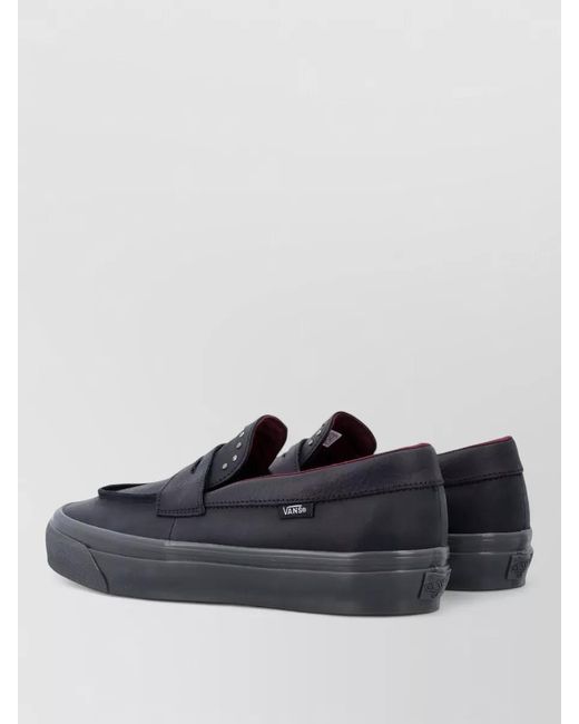 Vans Gray Lx Studded Low Top Loafer Rubber Sole