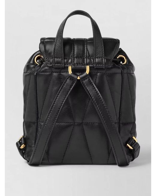 Versace Black Kleio Lambskin Quilted Backpack