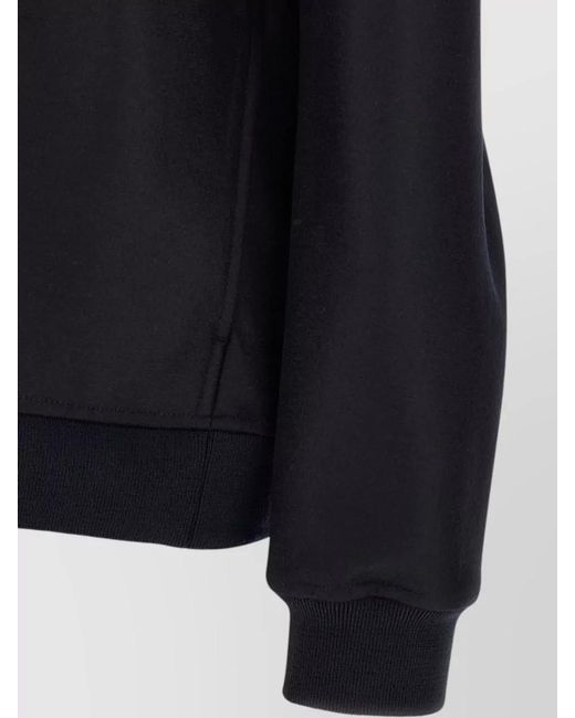 Jil Sander Blue Wool Funnel Neck Zip Jacket for men