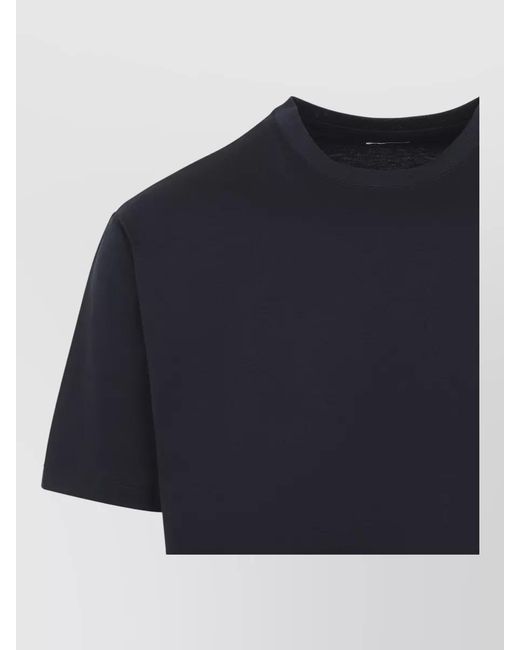 Kiton Blue Cotton Regular-Fit Crew-Neck Short-Sleeve T-Shirt for men