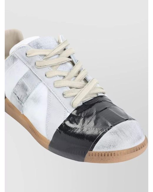 Maison Margiela Multicolor Calf Leather Low-Top Sneakers for men