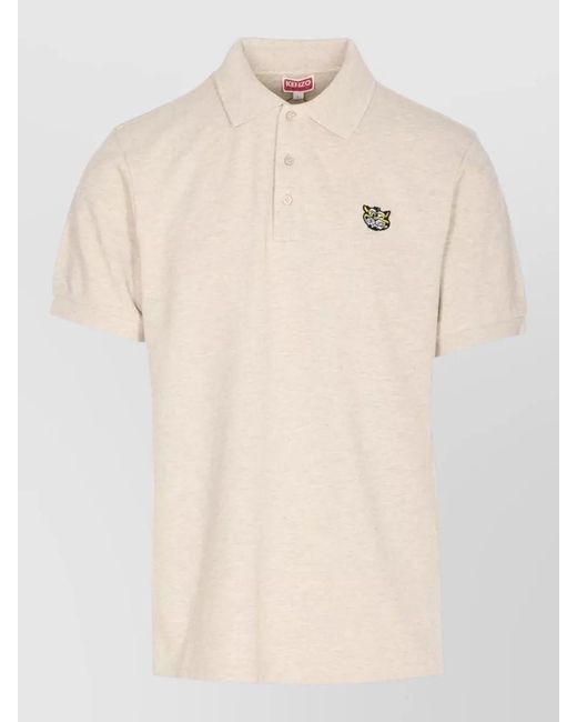 KENZO Natural Cotton Polo Shirt for men