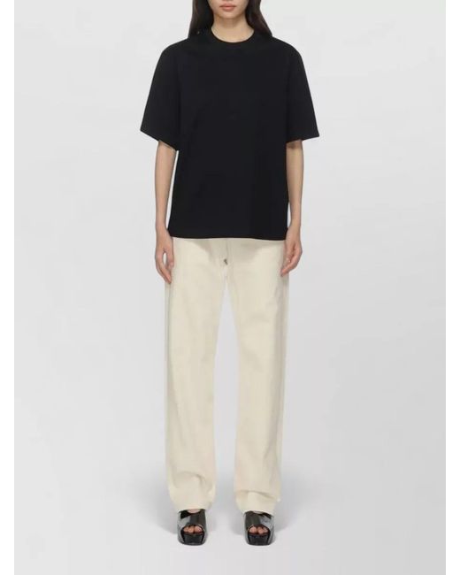 Carven Blue Pearl Top V Neck Short Sleeves