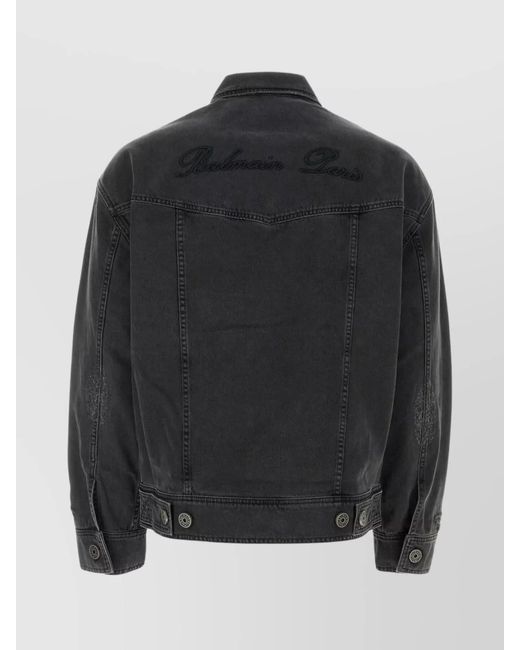 Balmain Black Denim Regular-Fit Jacket for men
