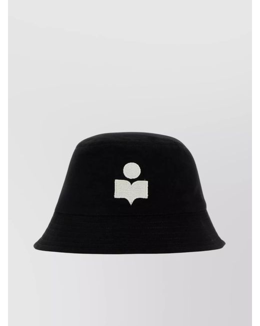 Isabel Marant Black Cotton Bucket Hat