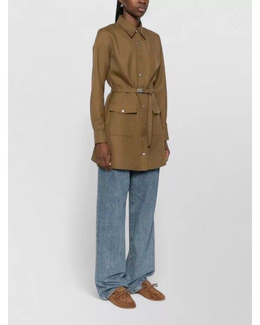 A.P.C. Green Belted Dress
