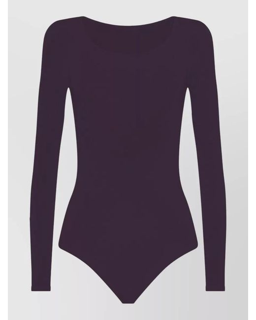 Wolford Purple Buenos Aires Long-Sleeve Bodysuit