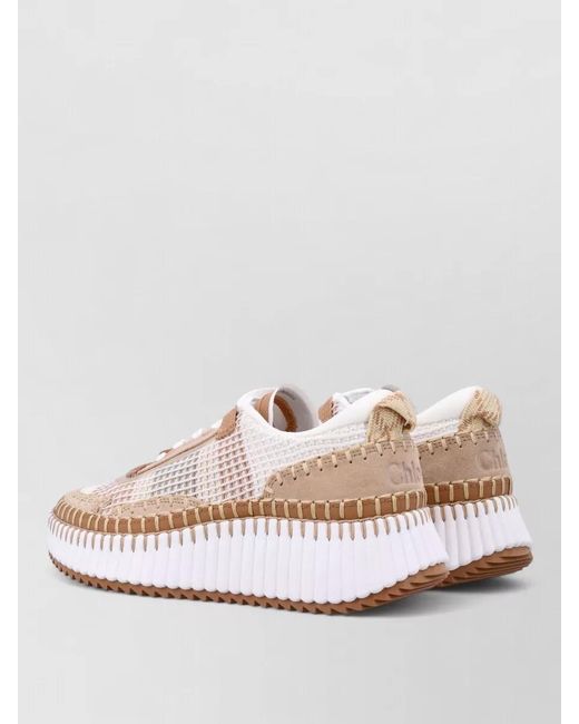 Chloé Multicolor Mesh Low-Top Sneakers