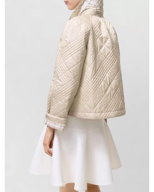 Burberry Natural Quilted Single-Breasted Jacket