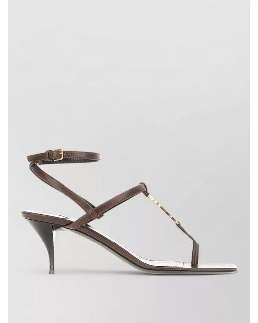 Saint Laurent Metallic Leather Sandals