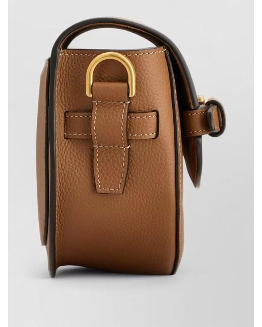 Tod's Brown Tim Mini Round Shoulder Bag Buckle
