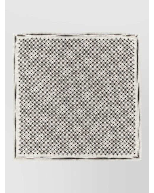 Brunello Cucinelli Gray Double Face Silk Square Pocket Bag for men