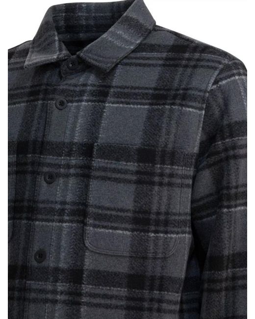 Vince Blue Checked Shirt Jacket for men