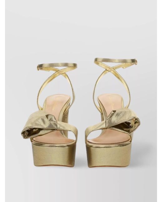 Gianvito Rossi Natural Rimeko Bow Detail Sandals