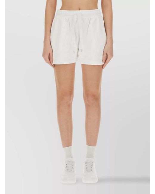 Stella McCartney White Cotton Regular-Fit Knee-Length Shorts