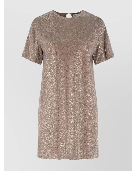 GIUSEPPE DI MORABITO Natural Viscose Mini Dress