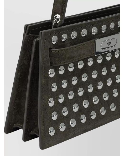 Tory Burch Black Crossbody Bag Detachable Strap Metal Hardware