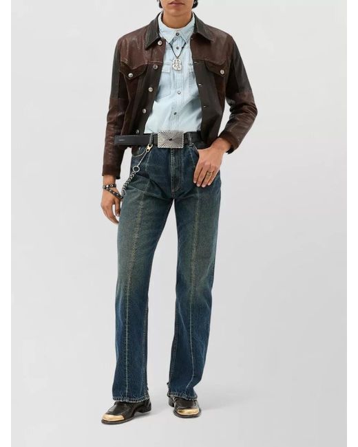 Versace Blue Denim Trousers Non Stretch Shibuya Fit for men