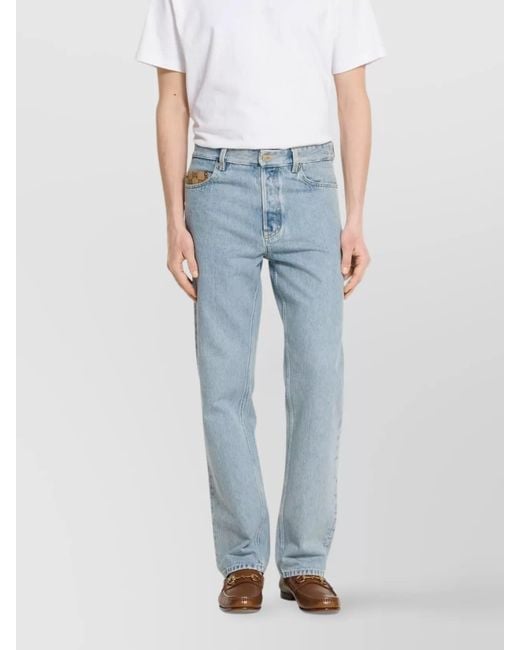Gucci Blue Denim Straight-Leg Jeans for men