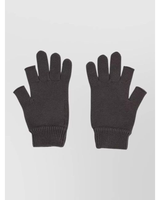 Rick Owens Multicolor Fingerless Gloves Button Detail Ribbed Cuff for men