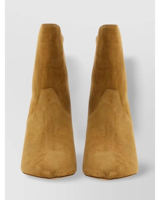 Isabel Marant Brown "Loline" Suede Cone Heel Ankle Boots