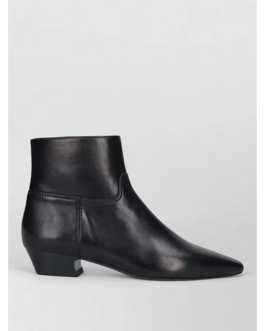 Stuart Weitzman Black Pointed Toe Ankle Length Boots