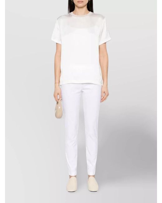 Fabiana Filippi White Slim-Fit Trousers